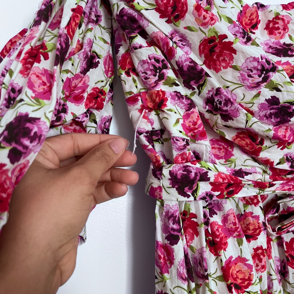 Zara Pink & Purple Floral Mini Dress - Picture 6 of 9